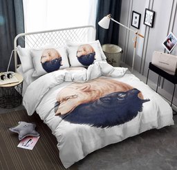 Black And White Wolves Native American CLA22100371B Bedding Sets