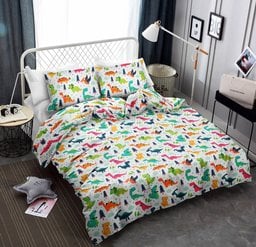 Blue Orange Whimsical Baby Dinosaur CLA0111267B Bedding Sets