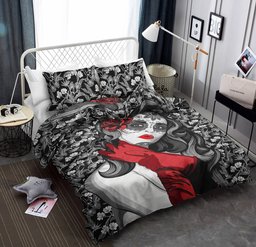 Black Roses and Skull Girl CLA19100321B Bedding Sets