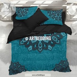 Dark Teal And Turquoise Mandala CLM2510126B Bedding Sets