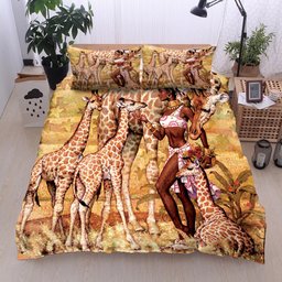 Giraffe African Women ML05100109B Bedding Sets