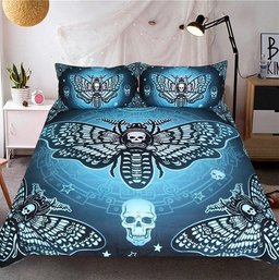 Moth Gothic Skull CLH1410237B Bedding Sets