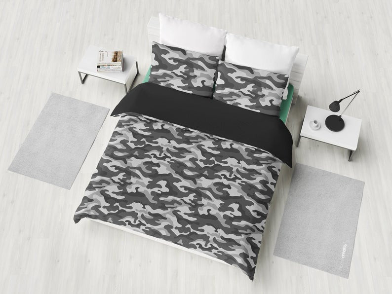 Grey Camouflage CLH1010205B Bedding Sets