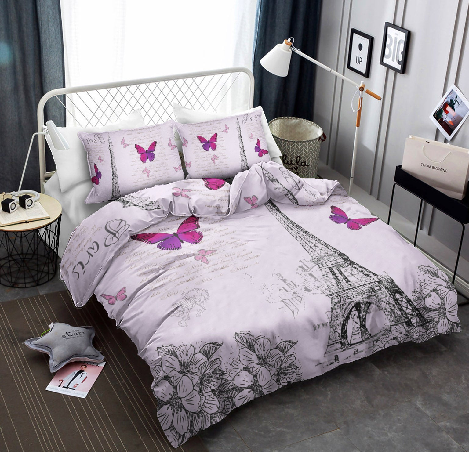 Landscape Butterfly Four Piece Polyester CLA22100593B Bedding Sets
