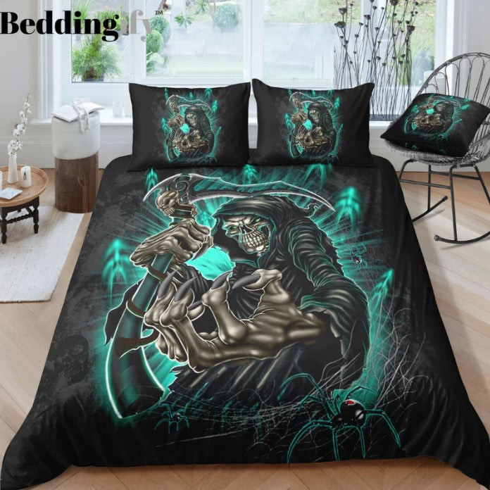 Green Reaper Skull CLH1410171B Bedding Sets