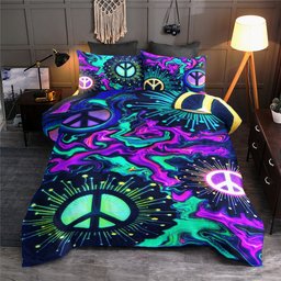 Hippie Peace Fractal Bedding Sets HN200602MBS