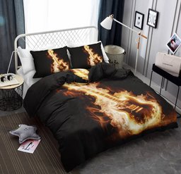 Guitar On Flame CLM260838 Bedding Sets