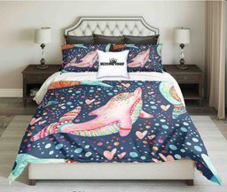 Pink Blue Dolphin CLP0210097B Bedding Sets