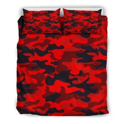 Red And Black Camouflage CLH2910529B Bedding Sets
