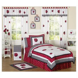 Red Black Polka Dot Ladybug CLA2110417B Bedding Sets