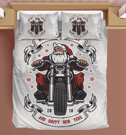 Santa Biker White CL11100226MDB Bedding Sets