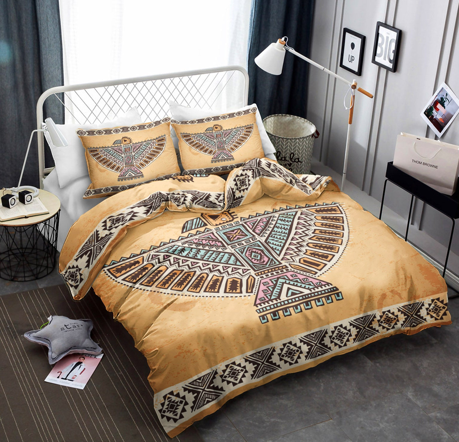 Thunderbird Brown Native American CLA22100437B Bedding Sets