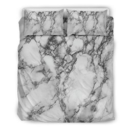 White Dark Grey Marble CL16100830MDB Bedding Sets