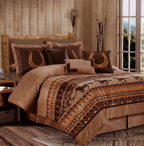 Southwestern Cabin Lodge Wild Horses CLA2609205B Bedding Sets