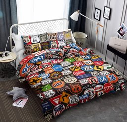 Vintage Road Signs QN100836B Bedding Sets