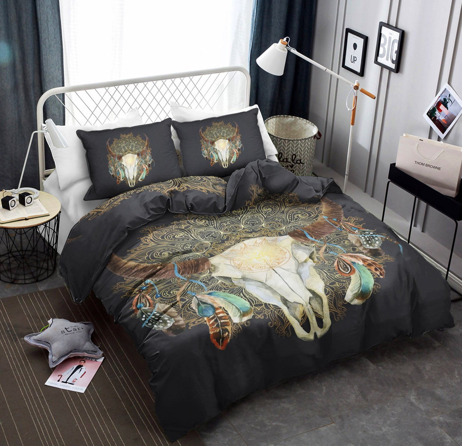 Skull Feathers CLA22100067B Bedding Sets