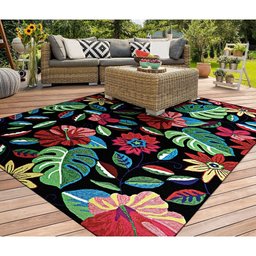 Wiltshire Hibiscus Fern Black CLA1410716R Rug
