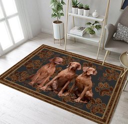 Vizsla Floral Paw CL08100252MDR Rug