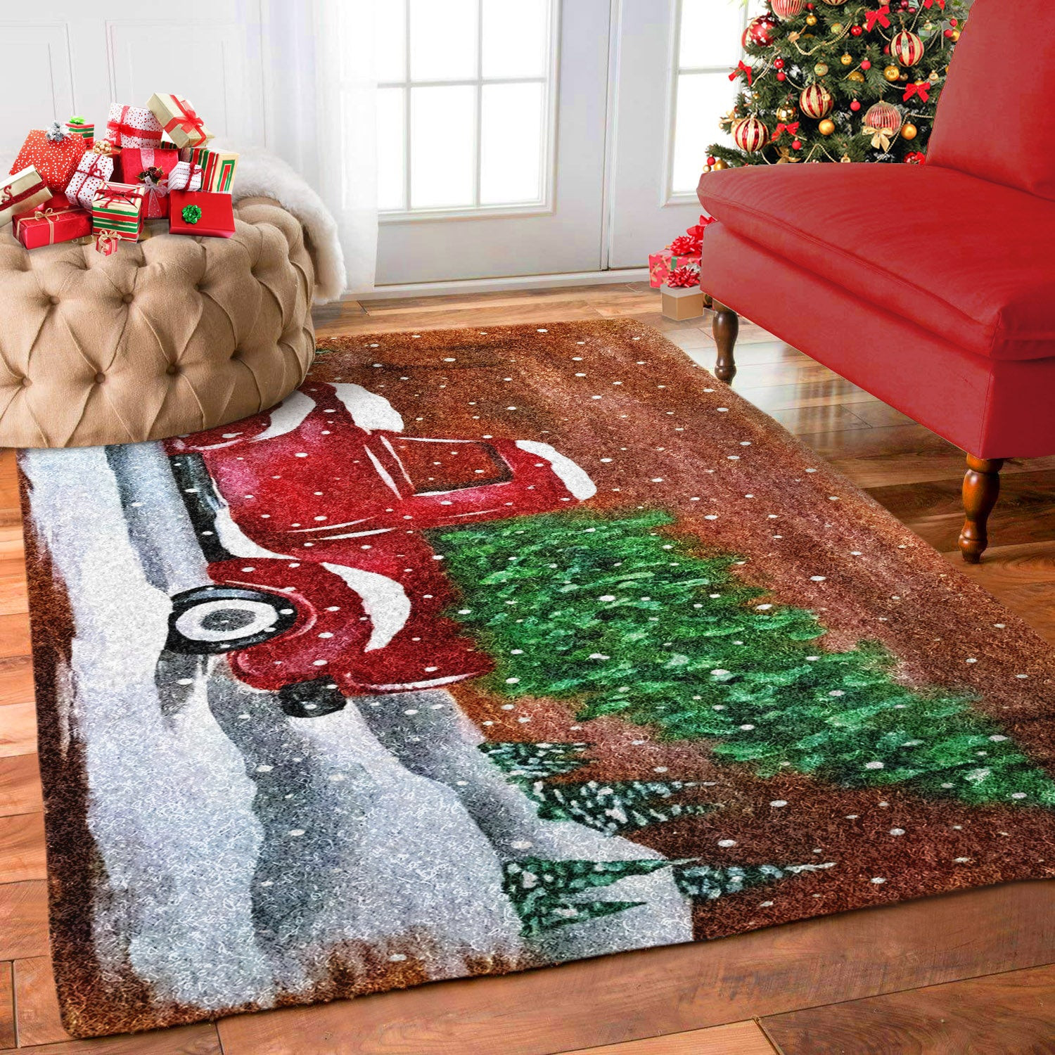 Truck With Christmas Tree TN0111222M Rug