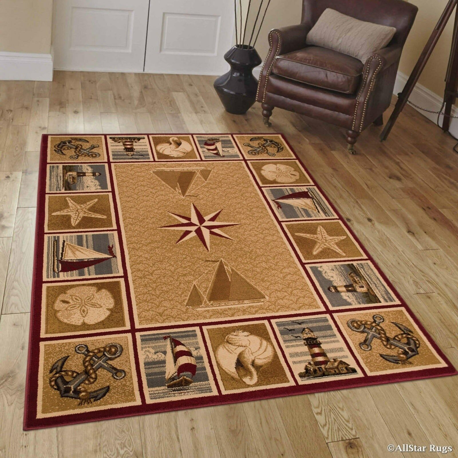 Nautical Lighthouse Sailboat CLM0310169M Rug