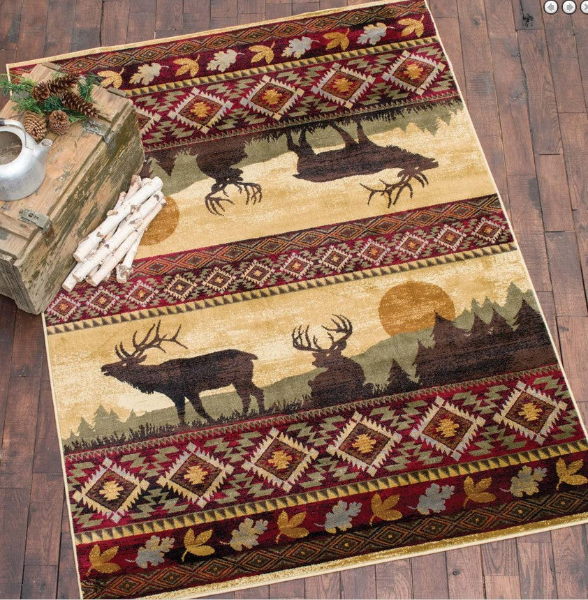 Rustic Deer CLA0410116R Rug