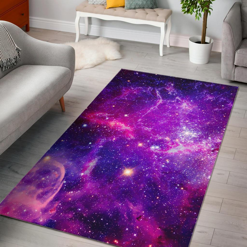 Purple Bursting Galaxy Space CL17100510MDR Rug