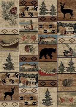 Northern Wildlife Bear Deer CLG2210095R Rug