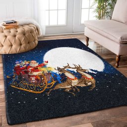 Santa Claus Reindeer Christmas HN2110253R Rug