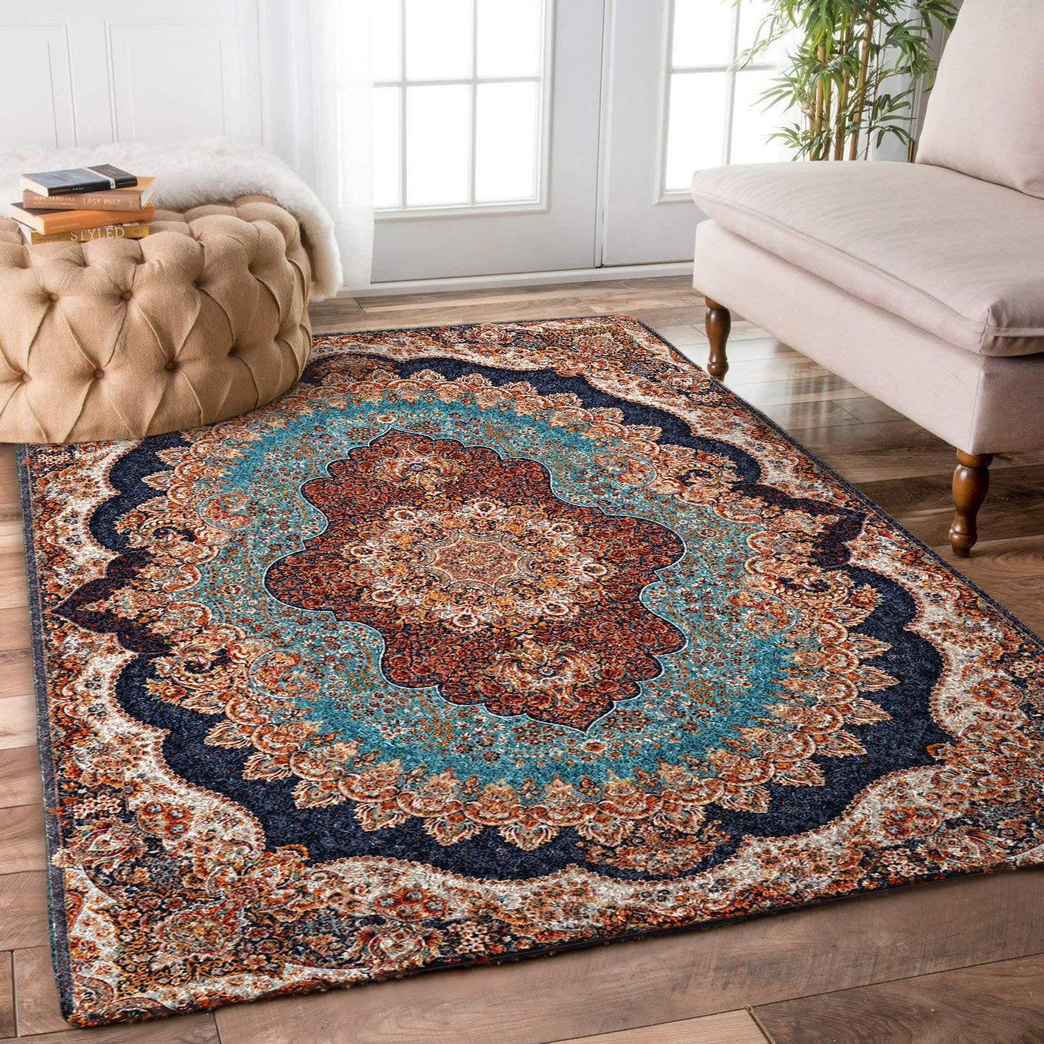 Moroccan Boho Floral DD2109174R Rug