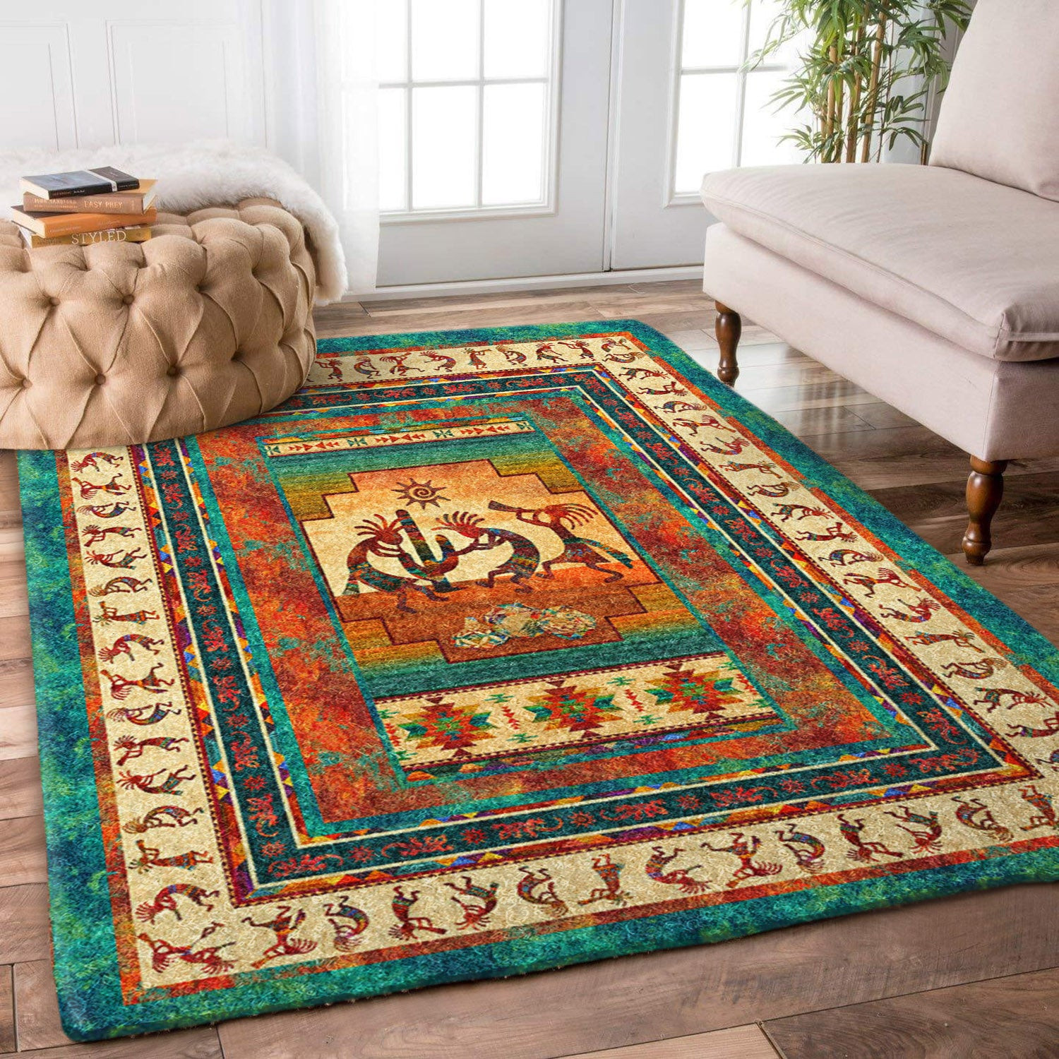 Kokopelli Native American HN1710083R Rug