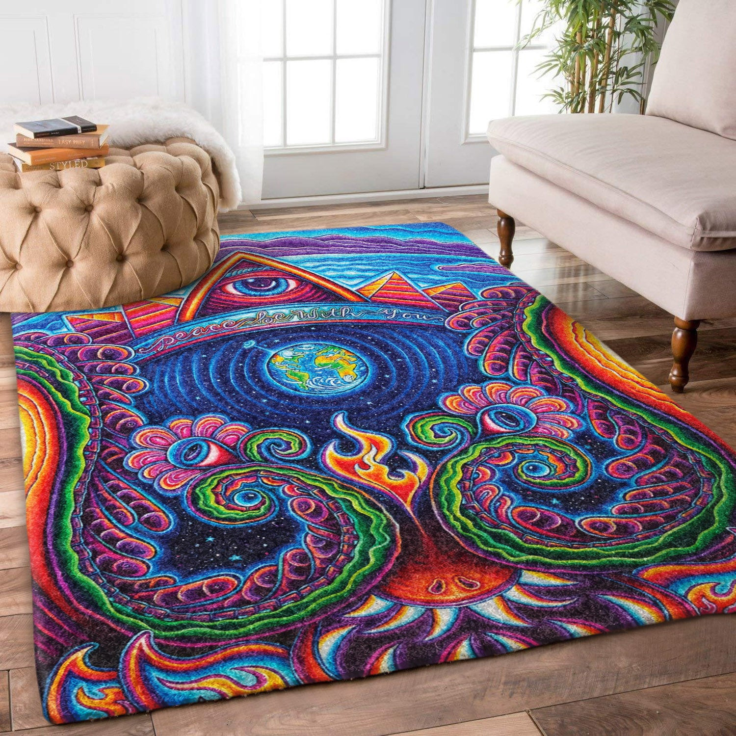 Hippie Peace Be With You DN0611102R Rug