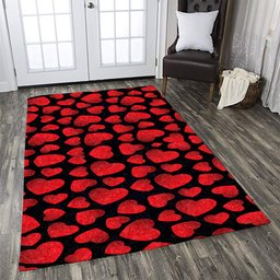 Heart Red Pattern Print Design CLA1910434R Rug
