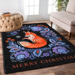 Fox Flower Merry Christmas HN2510195R Rug