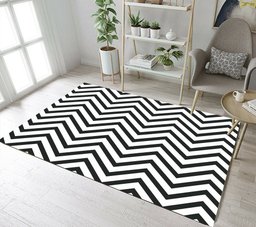 Black White Stripe CL04100023MDR Rug