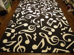 Black Music Notes CLM1110028M Rug