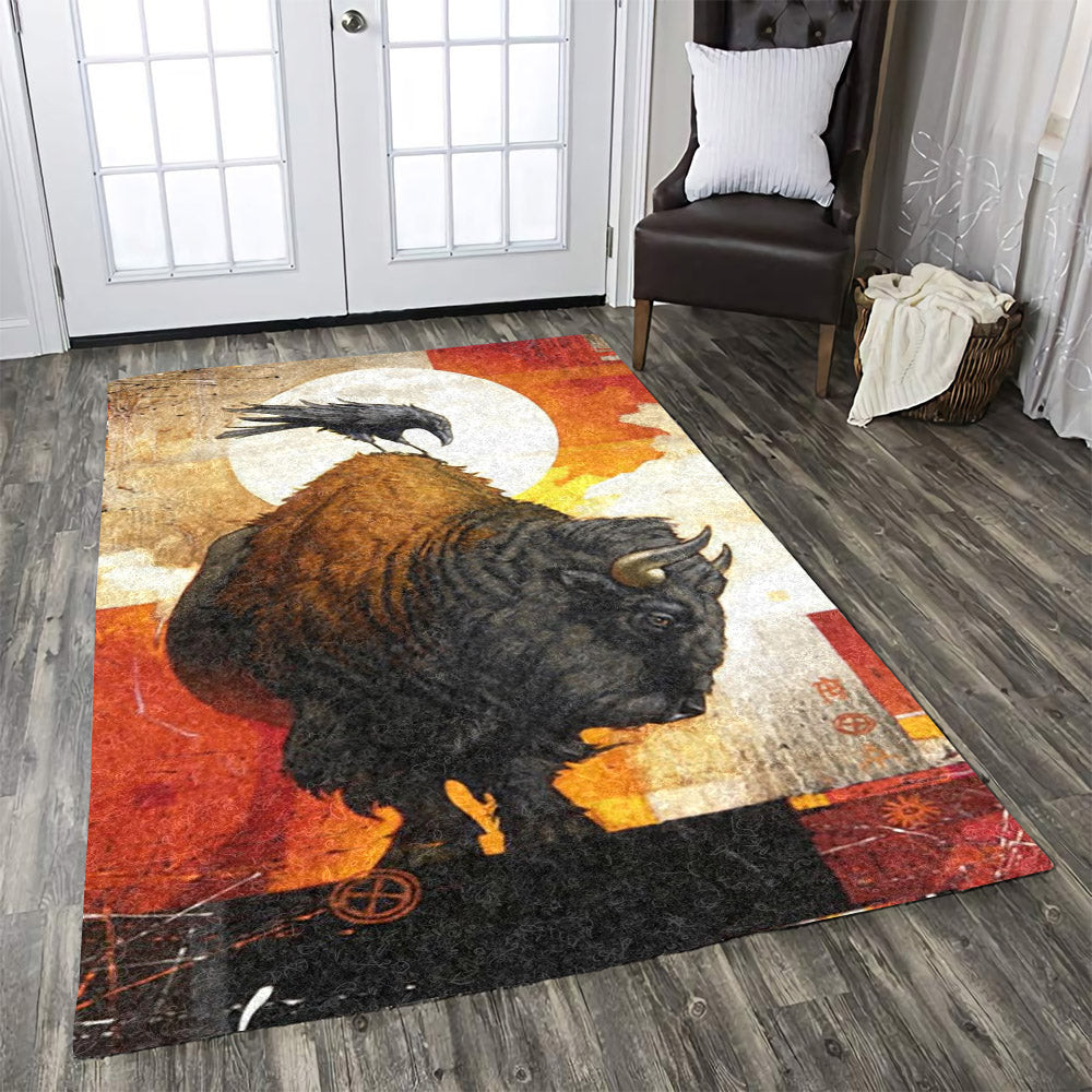 Bison & Raven Native American Symbol CLA1610050R Rug