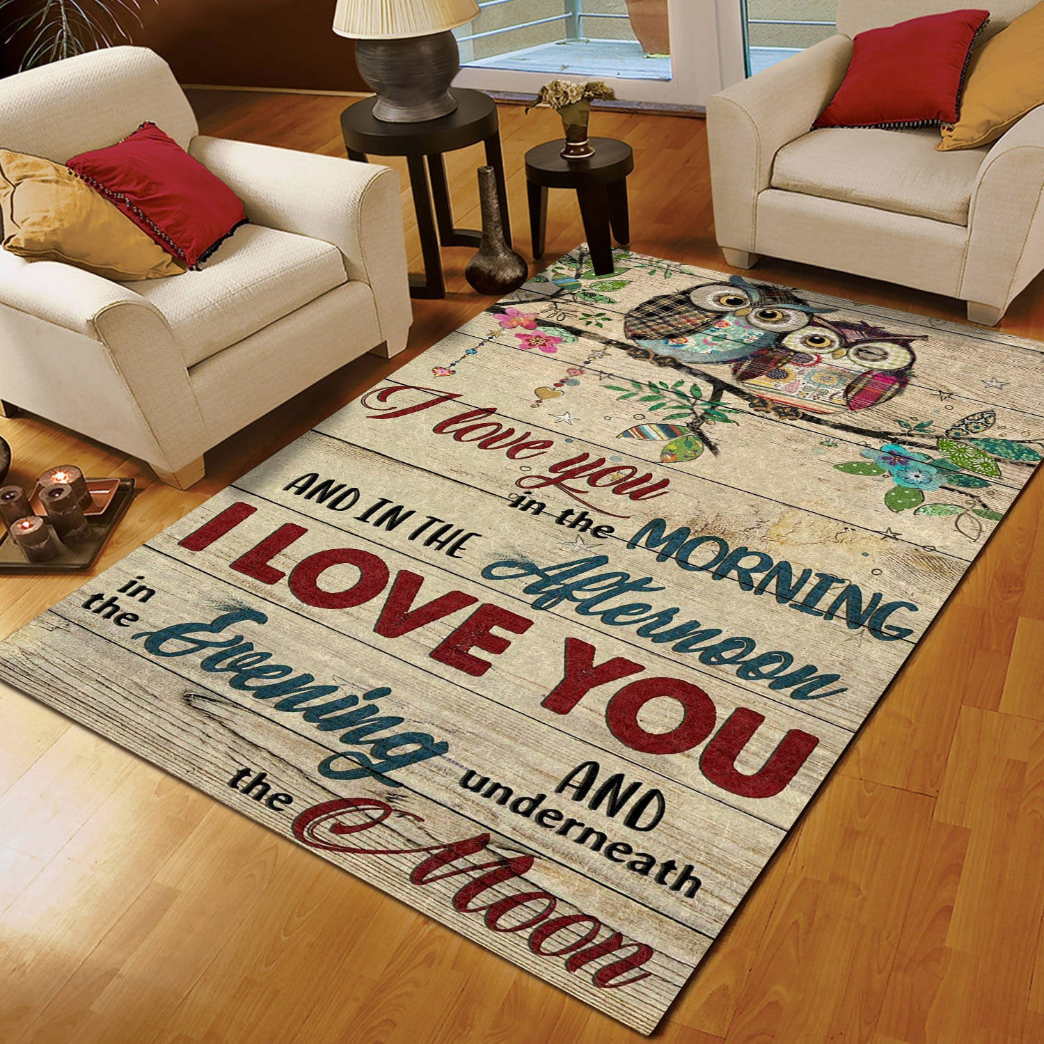 Bird Owl Moon CL16110041MDR Rug