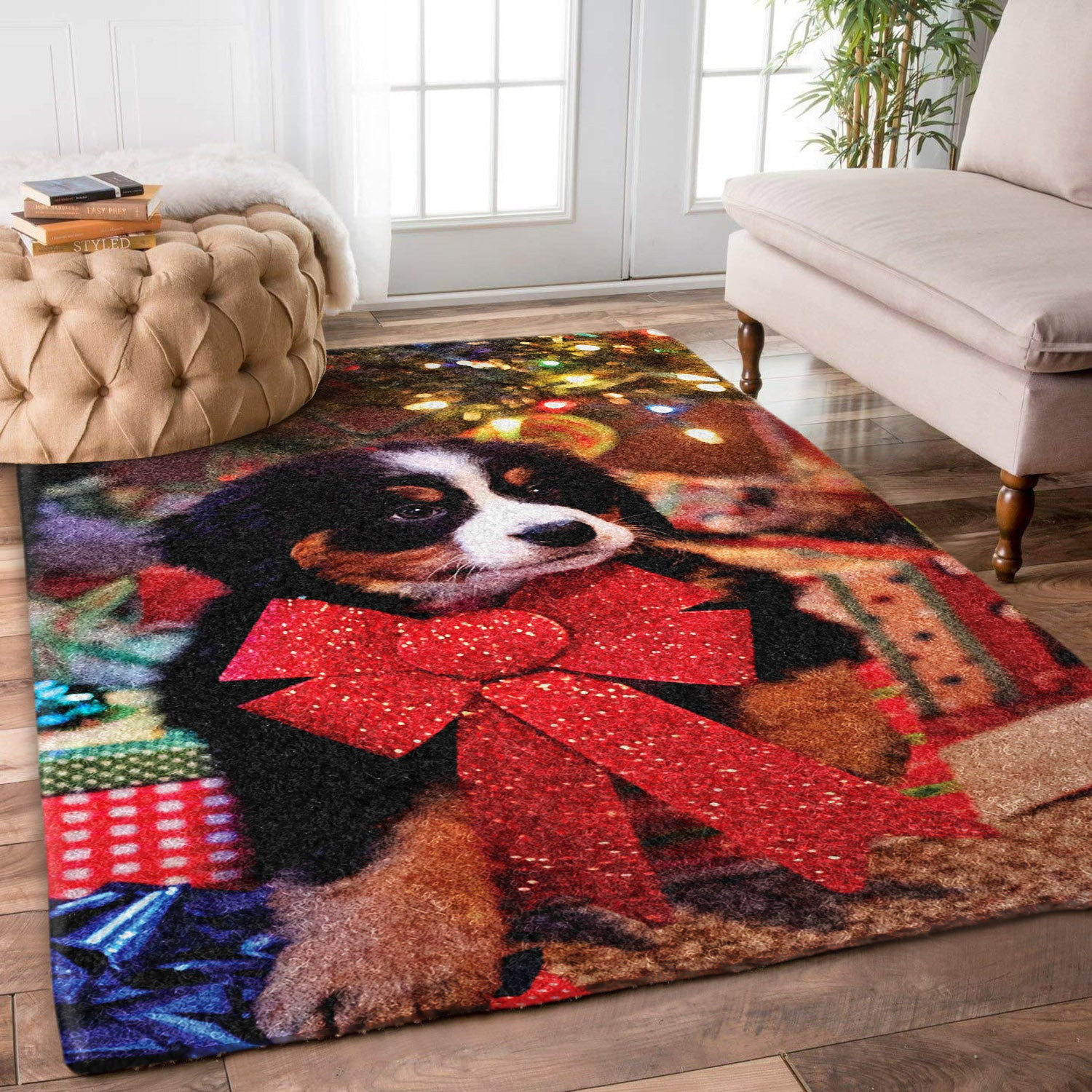 Bernese Mountain Dog Christmas NP0411022R Rug