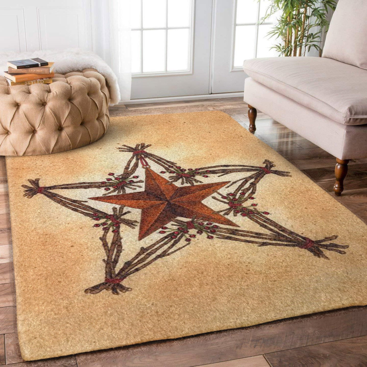 Barn Star With Star Wreath HM2111010M Rug