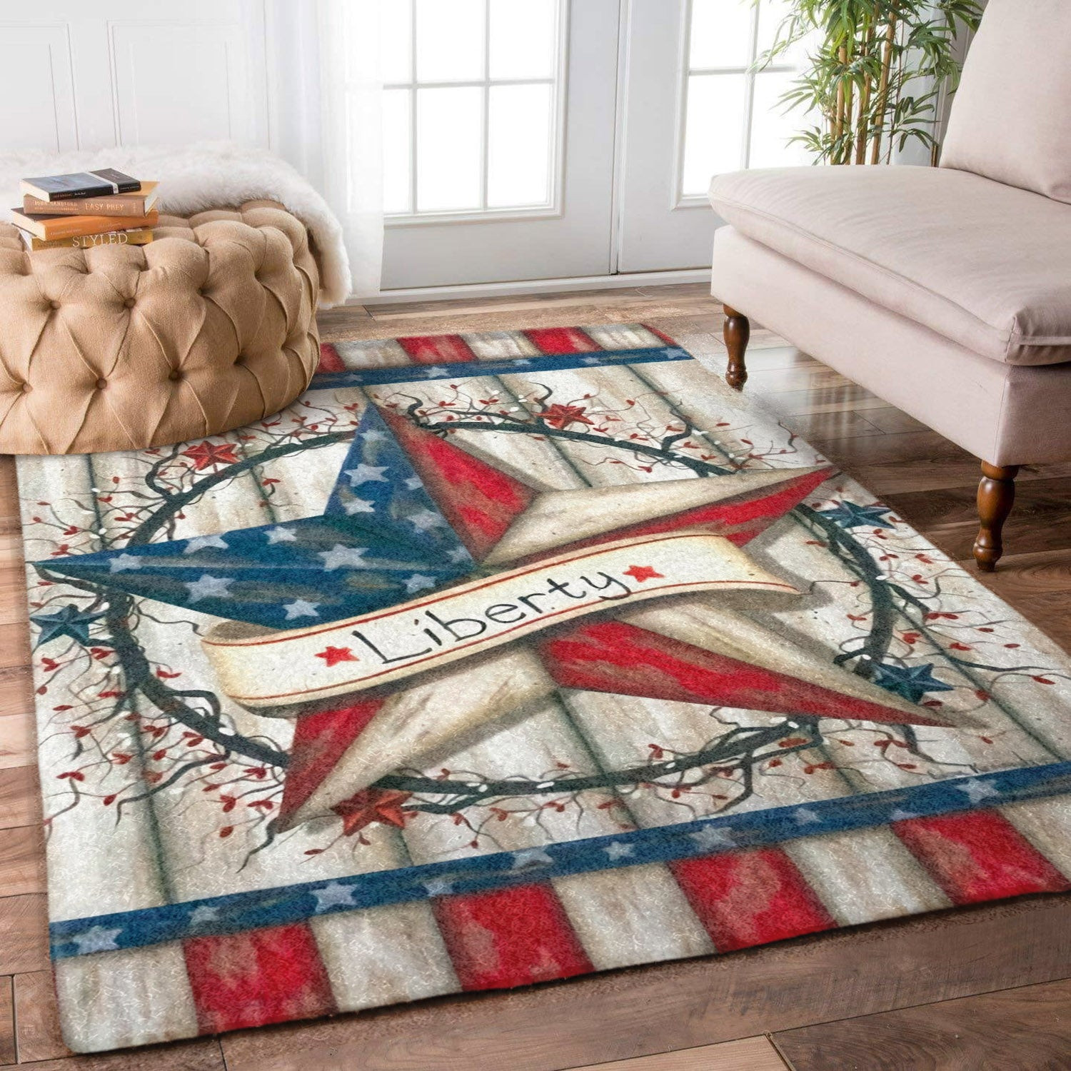 Americana Star Garden Flag TN2009005M Rug