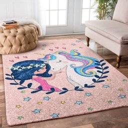Cute Girl Unicorn DN0810059R Rug