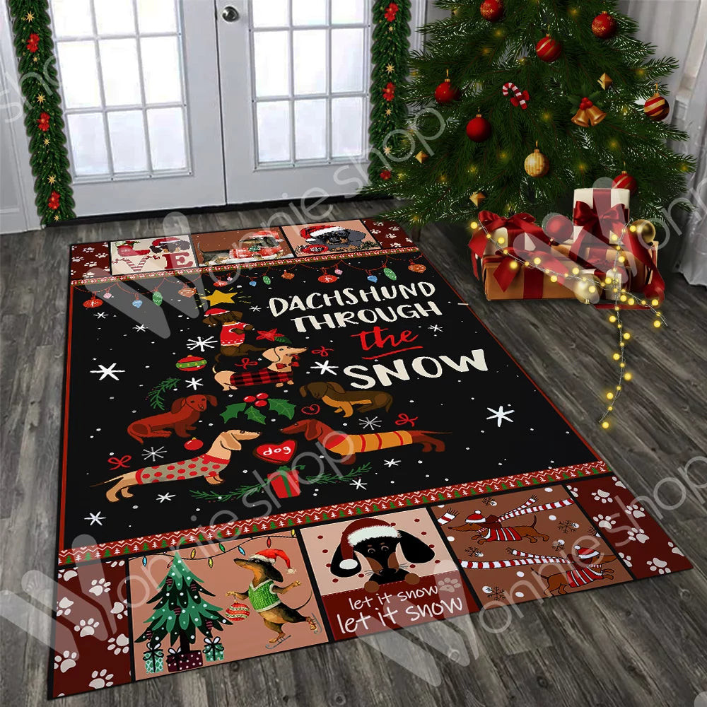 Dachshund Dog Christmas CL14100010MDR Rug