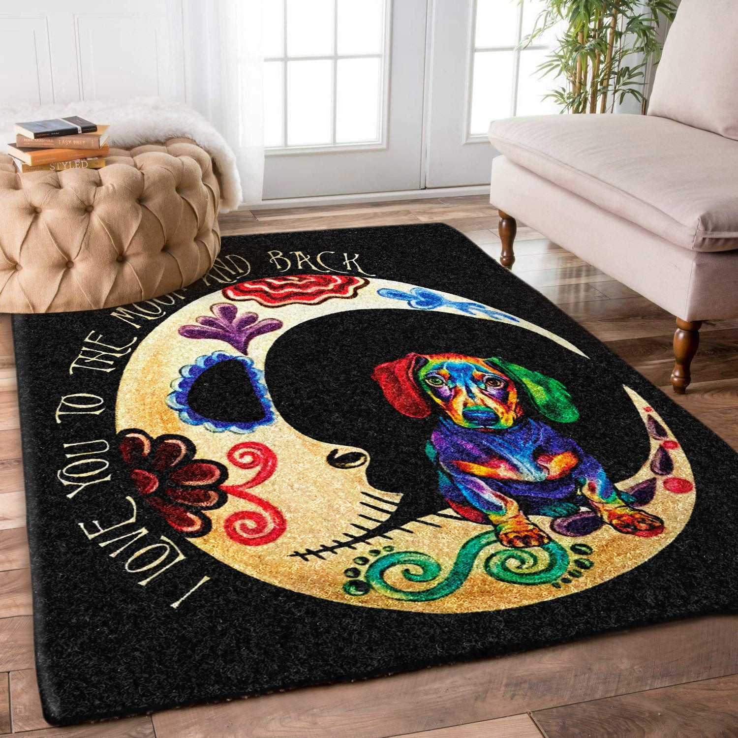 Dachshund Moon ML0810066R Rug
