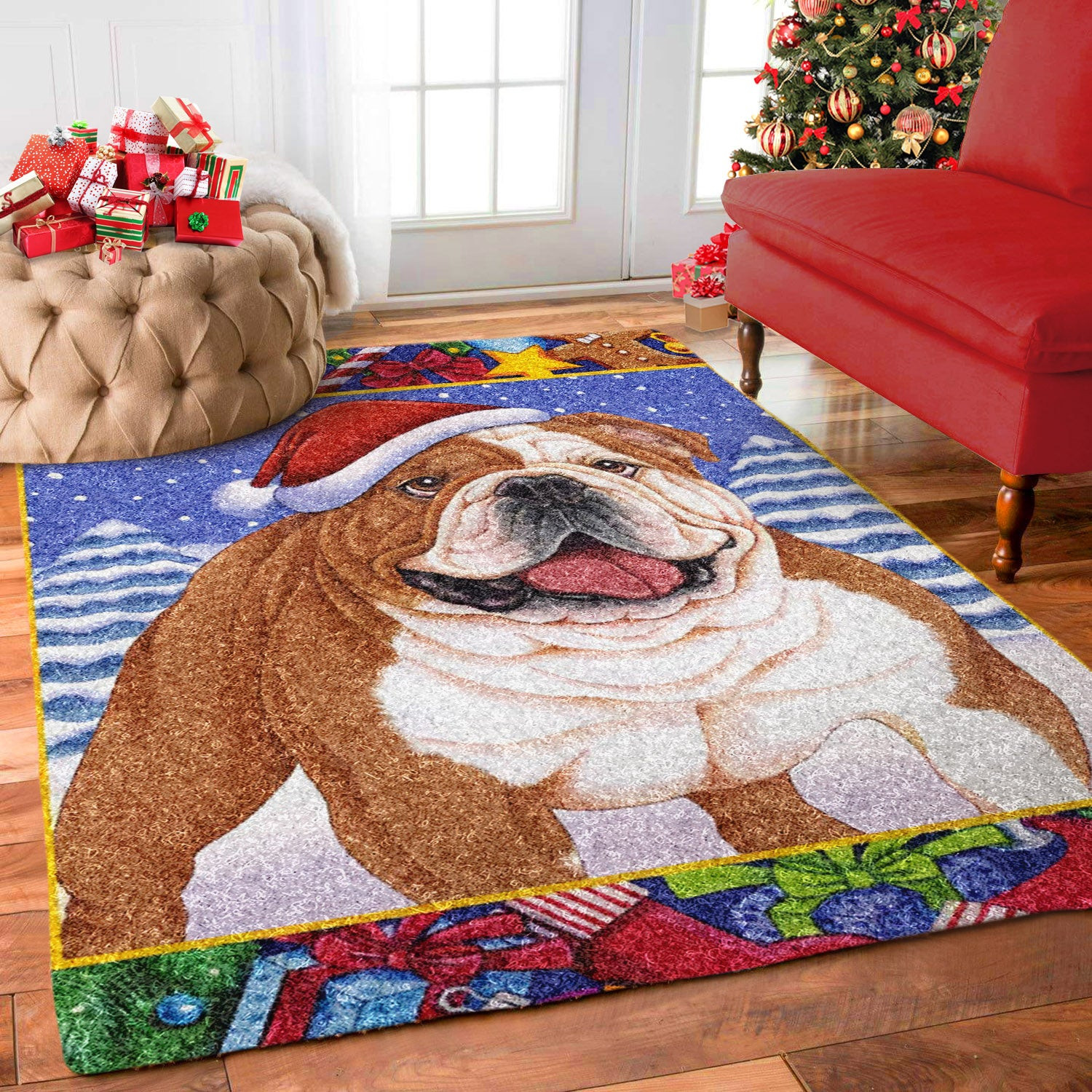 Christmas Bulldog NN2510049M Rug