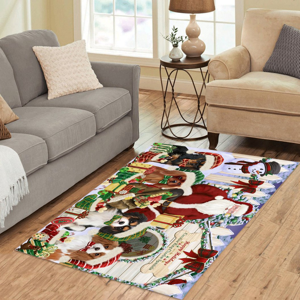Cavalier King Charles Spaniel Christmas Doghouse CL18110672MDR Rug