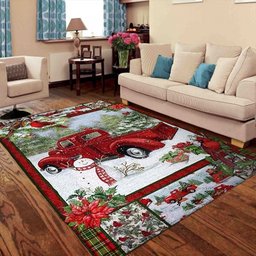 Christmas Red Truck Snowy Cardinals CLA3010227R Rug