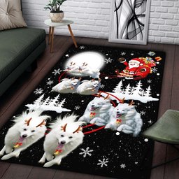 Christmas American Eskimo Dog Reindeer CLM2310119M Rug