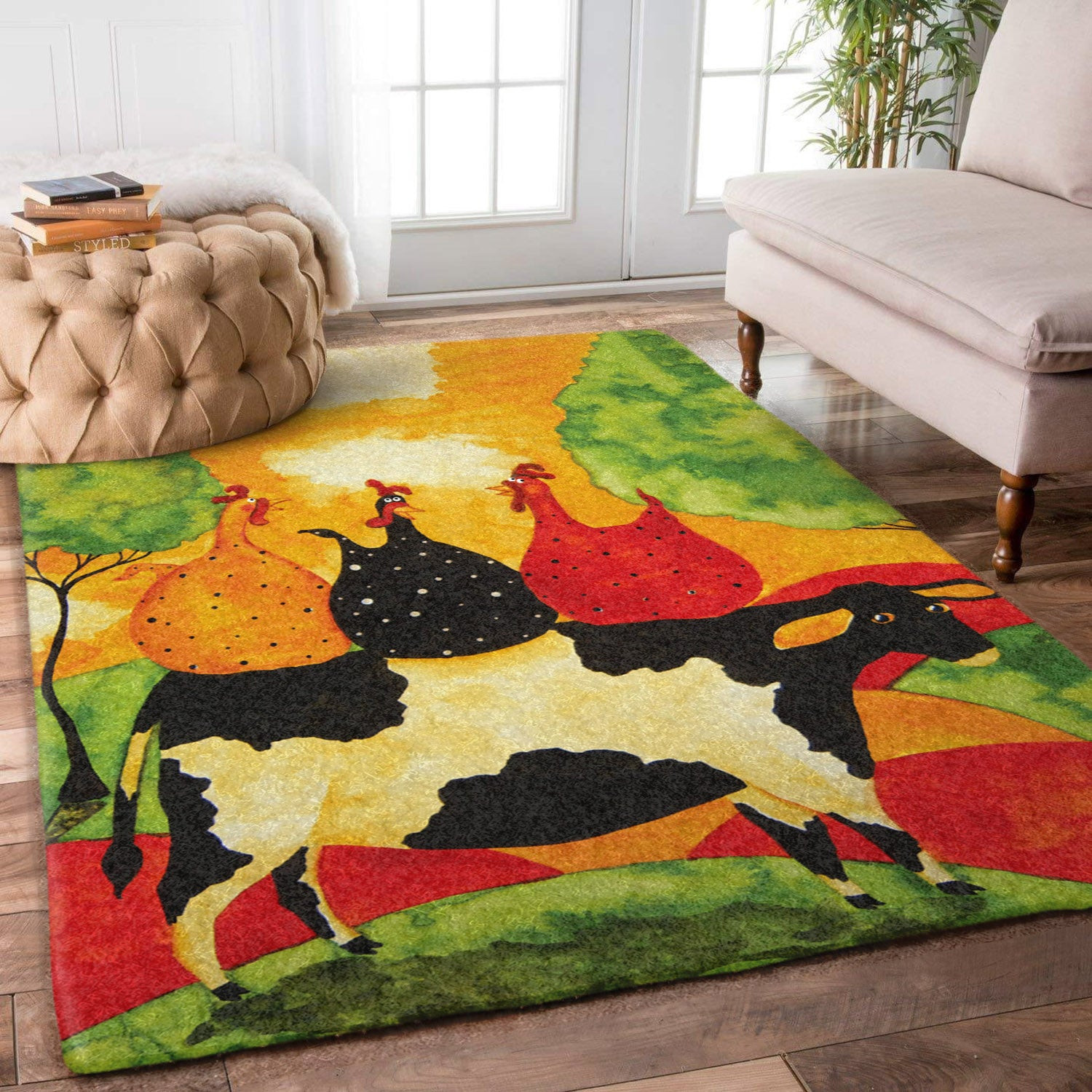 Chicken Dairy Cows NN0910013M Rug