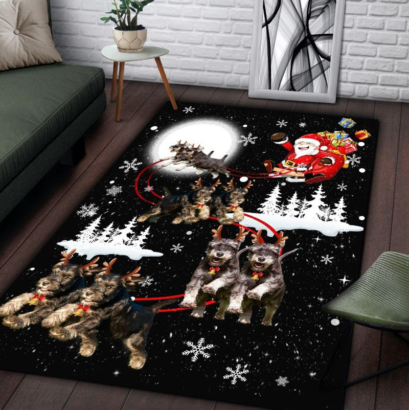 Christmas Miniature Schnauzer Reindeer CLM2310127M Rug