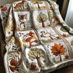 Woodland Whimsy TAI080324006 Quilt Blanket